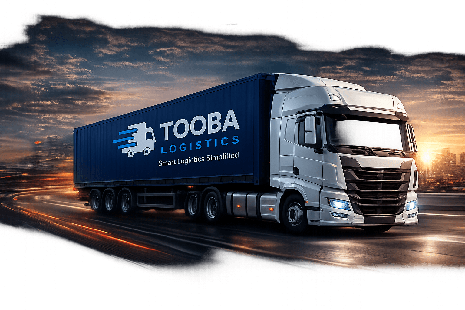 Tooba Logistics lorry on highway
